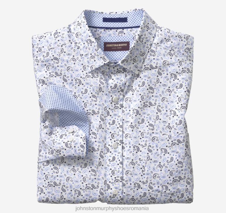 paisley alba/albastru