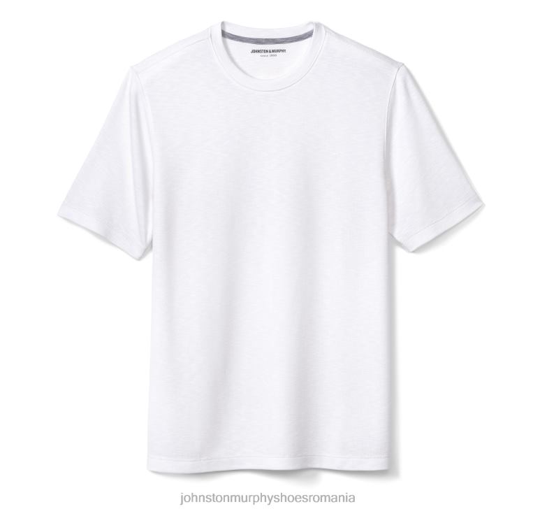 alb 6FF4F556 bărbați Johnston  Murphy tricou vintage cu decolteu slub îmbrăcăminte