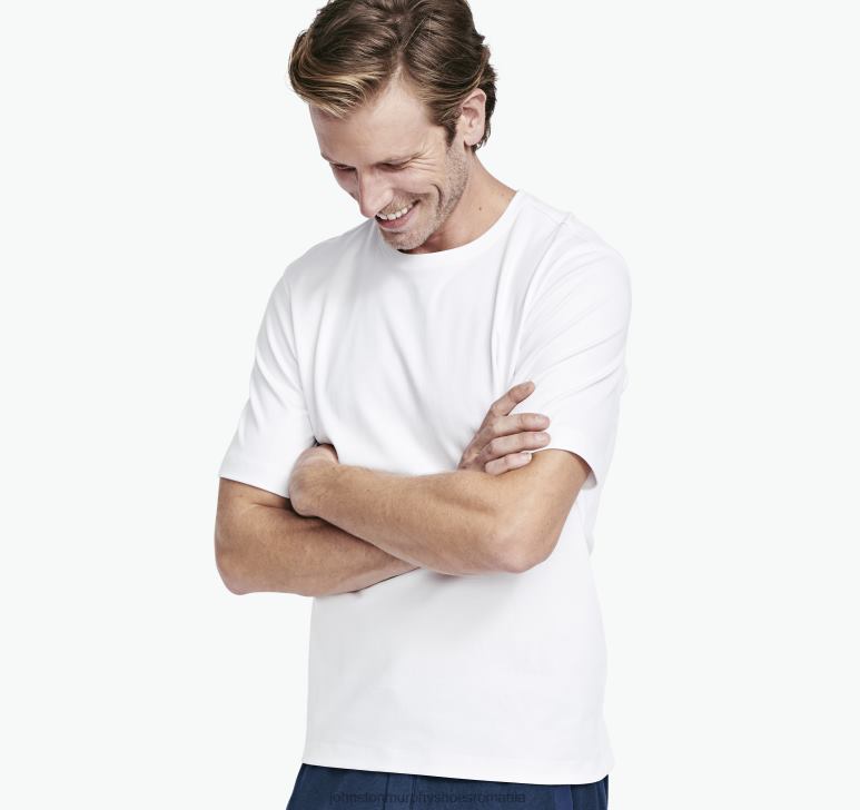 alb 6FF4F624 bărbați Johnston  Murphy tricou esential îmbrăcăminte
