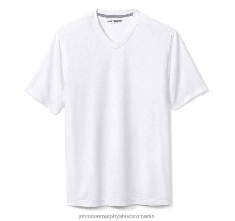 alb 6FF4F712 bărbați Johnston  Murphy tricou vintage cu decolteu în V îmbrăcăminte
