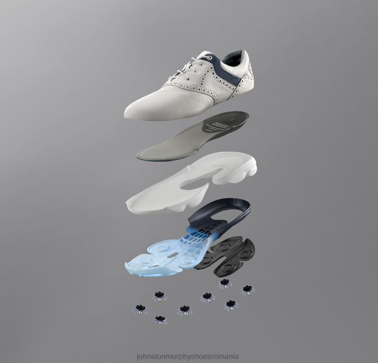 alb/bleumarin rezistent la apă full grain 6FF4F130 bărbați Johnston  Murphy xc4 gt2 luxe u-throat pantofi