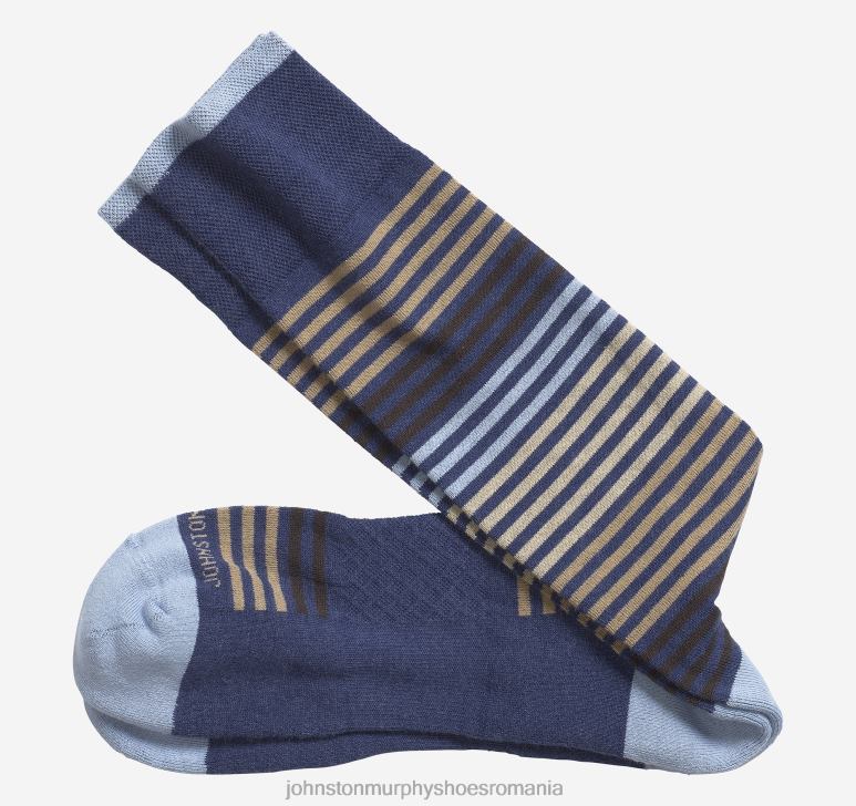 albastru 6FF4F1037 bărbați Johnston  Murphy primul în șosete confortabile cu dungi ericii accesorii