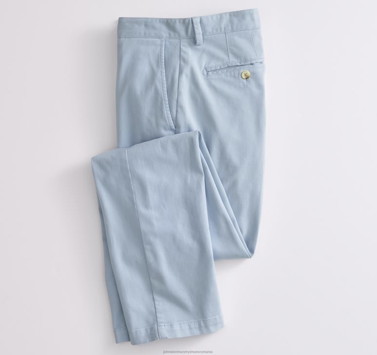 albastru deschis 6FF4F811 bărbați Johnston  Murphy pantaloni chino spalati îmbrăcăminte