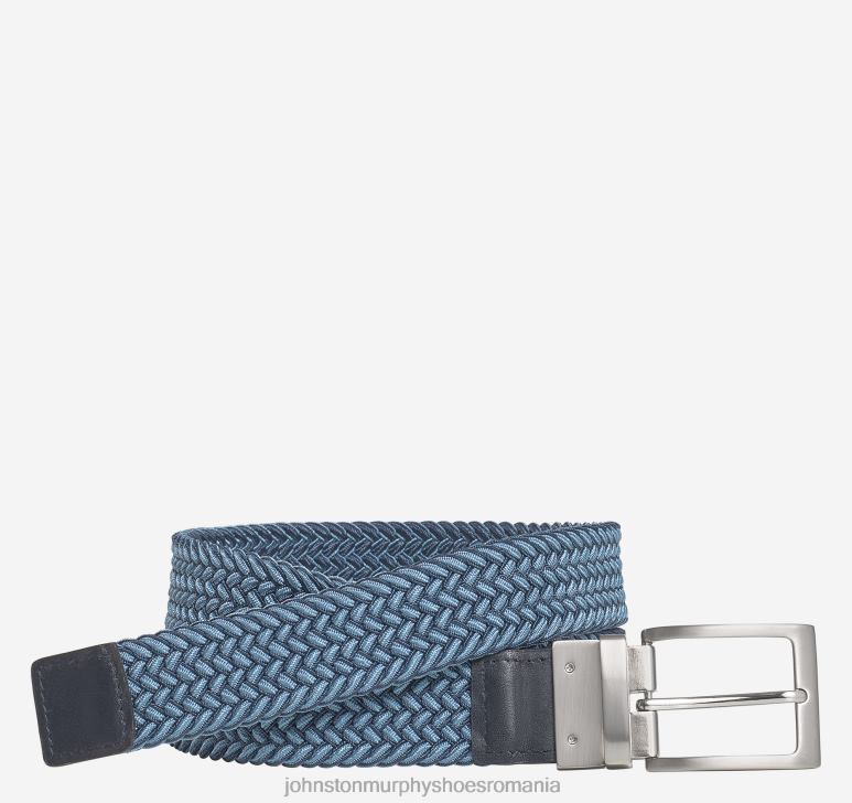 albastru marin 6FF4F965 bărbați Johnston  Murphy centură reversibilă din țesătură elastică accesorii