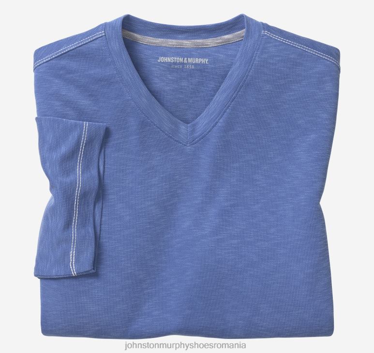 albastru regal 6FF4F653 bărbați Johnston  Murphy tricou vintage cu decolteu în V îmbrăcăminte