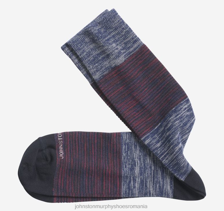 albastru rosu 6FF4F1053 bărbați Johnston  Murphy șosete cu blocuri de culoare erica accesorii