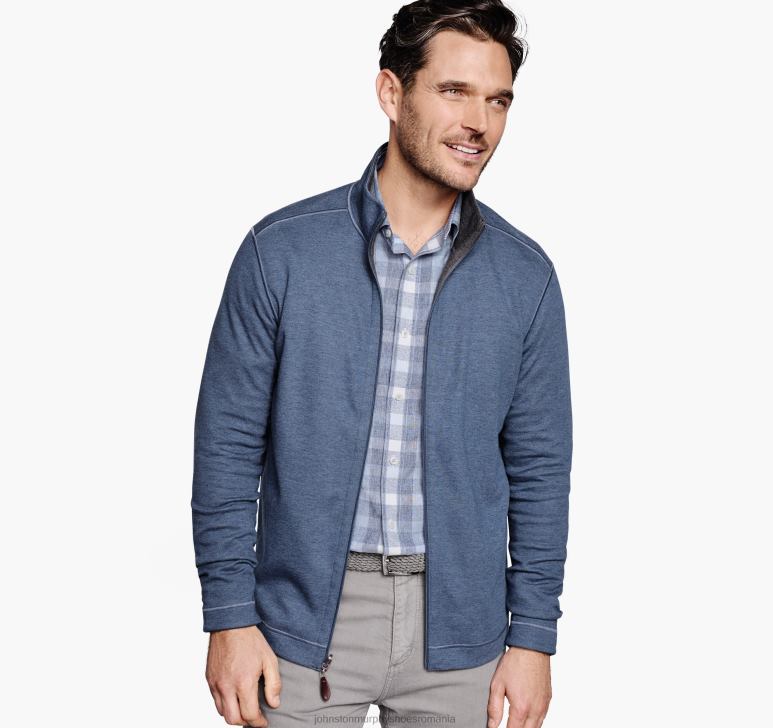 albastru/cărbune 6FF4F700 bărbați Johnston  Murphy fermoar complet reversibil îmbrăcăminte