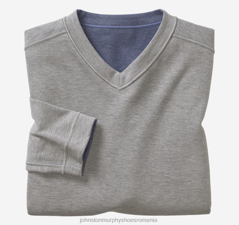 albastru/gri deschis 6FF4F800 bărbați Johnston  Murphy decolteu în V cu mâneci lungi reversibile îmbrăcăminte