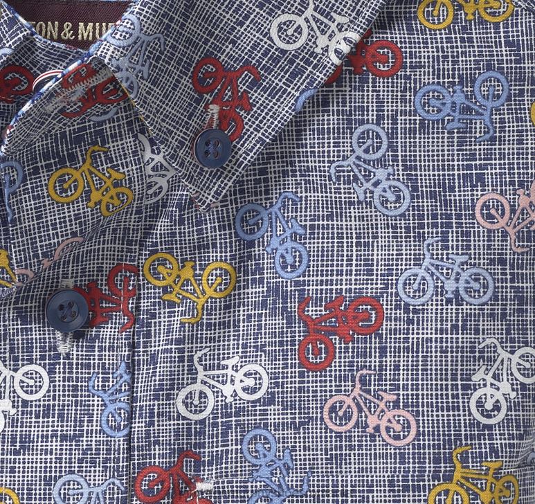 bicicleta 6FF4F1400 băiat Johnston  Murphy cămașă cu mânecă scurtă pentru băieți îmbrăcăminte