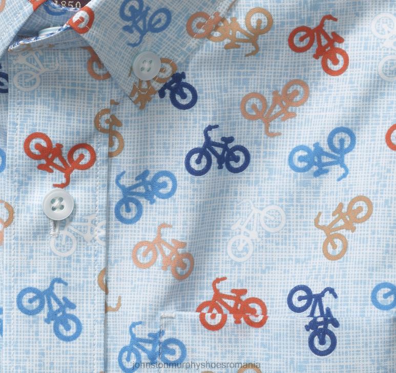 bicicletă albastră 6FF4F1411 băiat Johnston  Murphy cămașă cu mânecă scurtă pentru băieți îmbrăcăminte