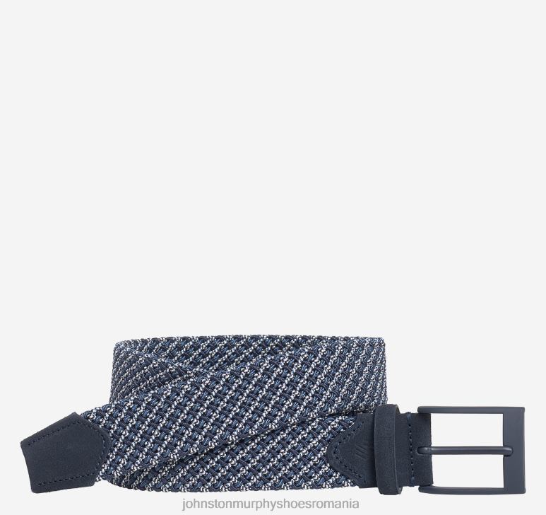 bleumarin/alb 6FF4F1065 bărbați Johnston  Murphy centura tubulara tesuta accesorii