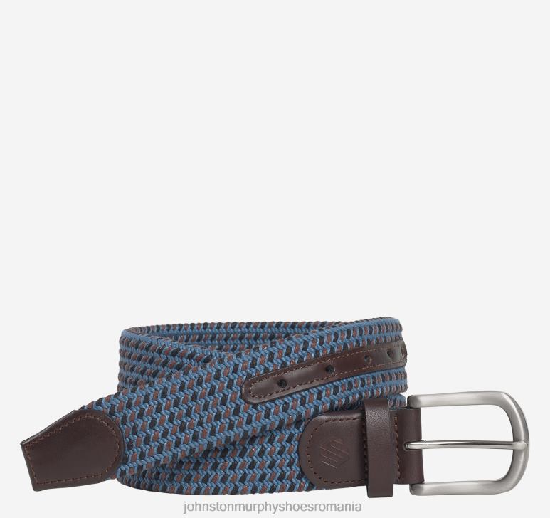 bleumarin/albastru/maro 6FF4F1128 bărbați Johnston  Murphy centura tesuta multicolora accesorii