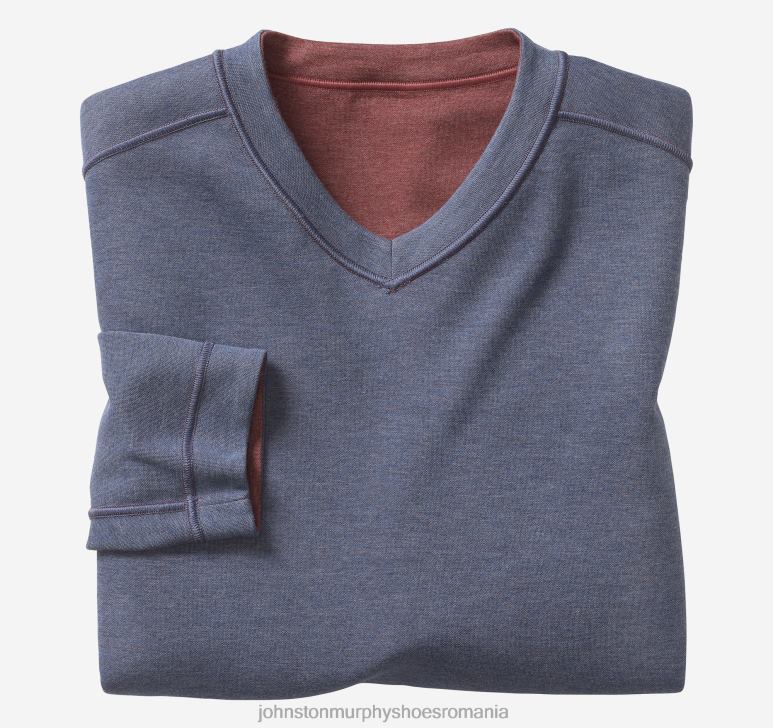 boabe/albastru 6FF4F801 bărbați Johnston  Murphy decolteu în V cu mâneci lungi reversibile îmbrăcăminte