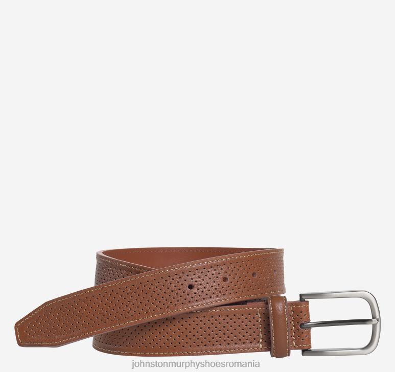 bronzat 6FF4F1018 bărbați Johnston  Murphy centura moale din piele perforata accesorii