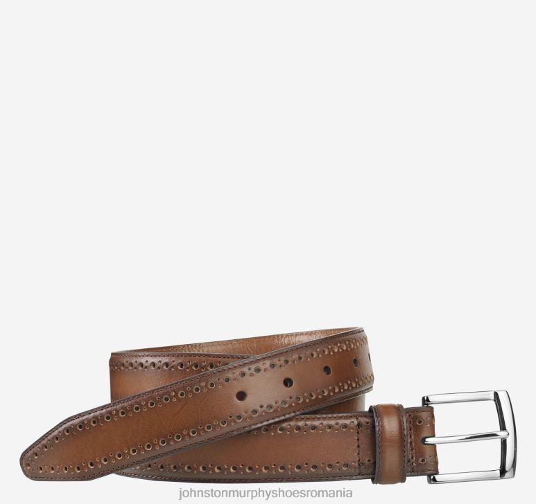 bronzat 6FF4F1022 bărbați Johnston  Murphy centură cu margine perfecționată accesorii