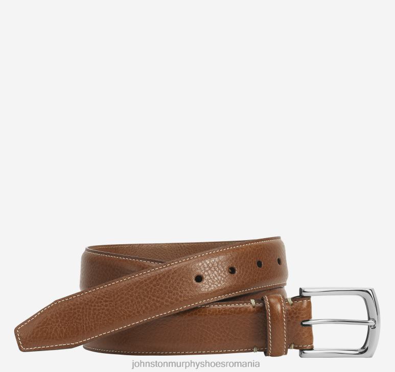 bronzat 6FF4F1100 bărbați Johnston  Murphy curea din piele cu cusături accesorii
