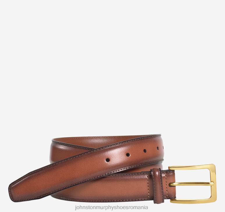 bronzat 6FF4F1121 bărbați Johnston  Murphy centura de margine lustruita accesorii