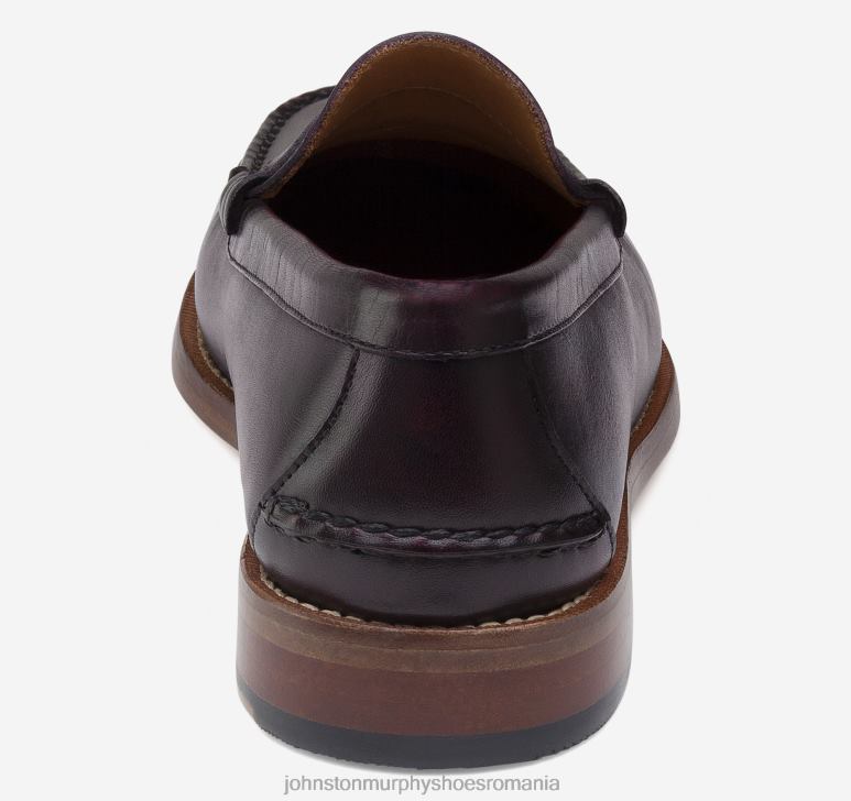 burgundy bob plin 6FF4F340 bărbați Johnston  Murphy halstead penny pantofi