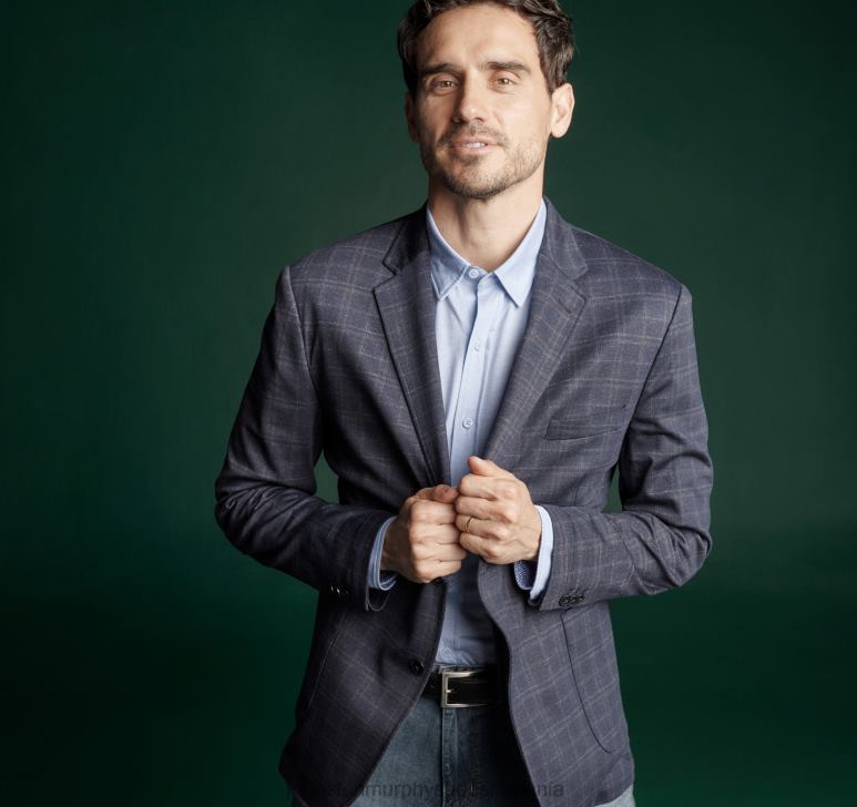 carouri geam bleumarin 6FF4F632 bărbați Johnston  Murphy blazer xc flex tricot îmbrăcăminte