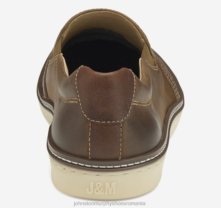 cereale integrale cu ulei maro 6FF4F26 bărbați Johnston  Murphy slip-on cu craniu în relief mcguffey pantofi