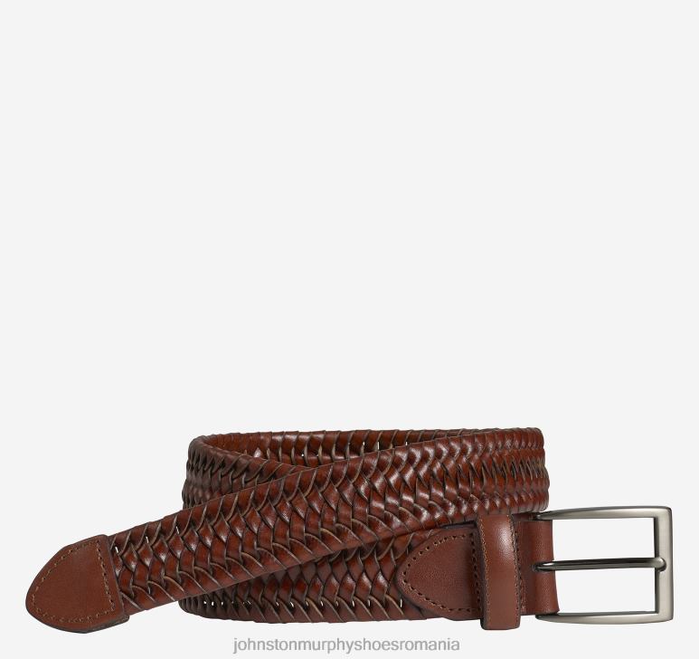 coniac 6FF4F968 bărbați Johnston  Murphy centura din piele elastica impletita accesorii