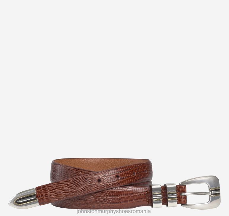 coniac 6FF4F999 bărbați Johnston  Murphy centură de ranger din boabe de șopârlă accesorii