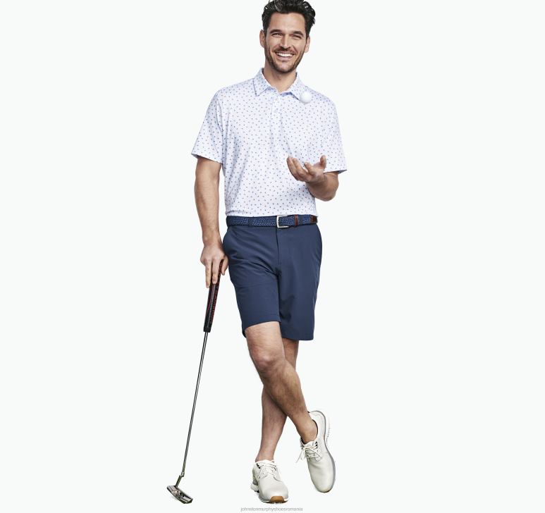 craniu albastru deschis 6FF4F555 bărbați Johnston  Murphy polo de performanță cu imprimare xc4 îmbrăcăminte