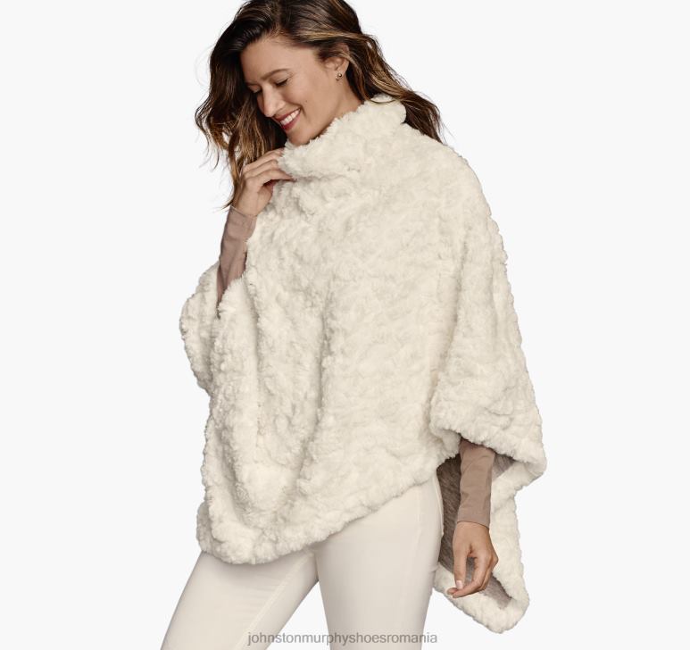 cremă 6FF4F1301 femei Johnston  Murphy poncho reversibil din blană artificială îmbrăcăminte