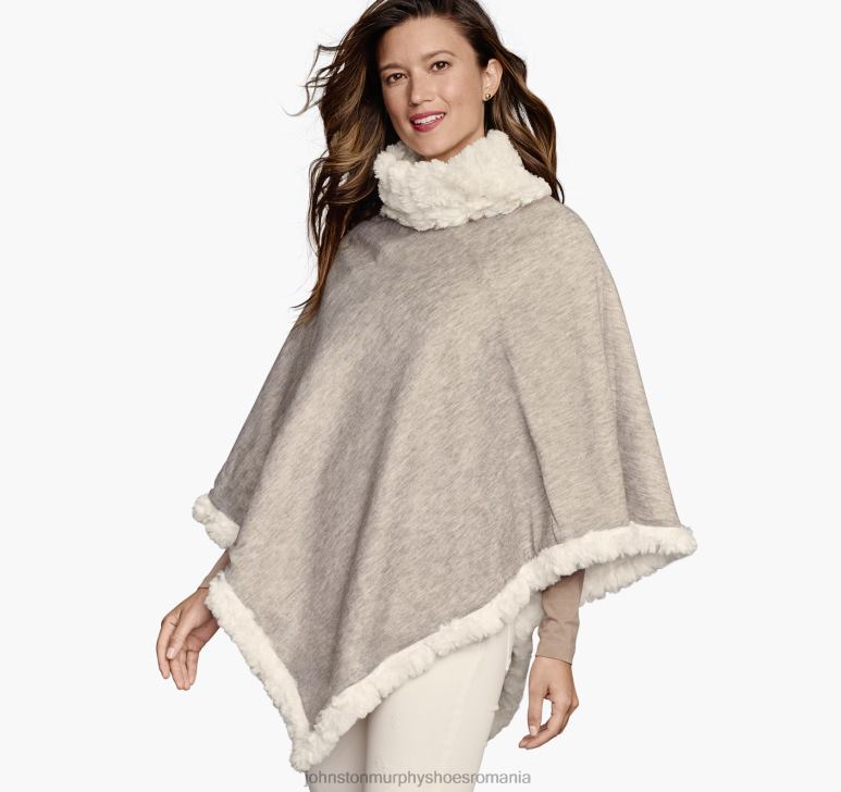 cremă 6FF4F1301 femei Johnston  Murphy poncho reversibil din blană artificială îmbrăcăminte