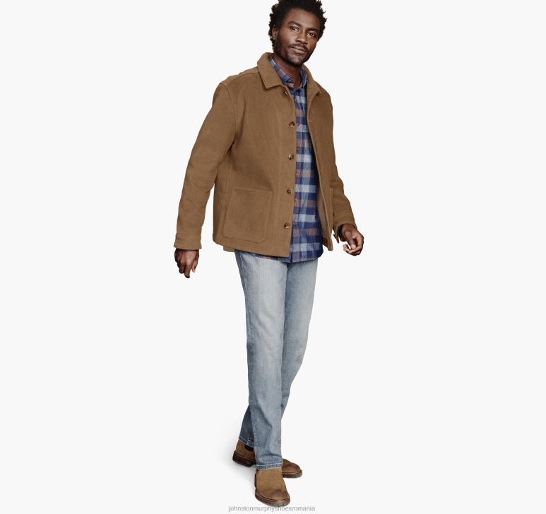 cămilă 6FF4F824 unisex Johnston  Murphy geacă din catifea căptușită cu sherpa îmbrăcăminte