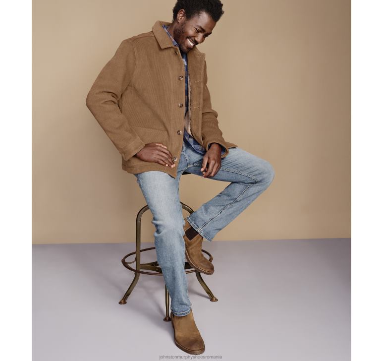 cămilă 6FF4F824 unisex Johnston  Murphy geacă din catifea căptușită cu sherpa îmbrăcăminte