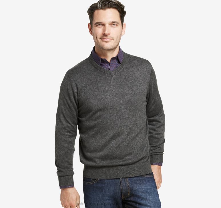 cărbune 6FF4F861 unisex Johnston  Murphy pulover cu decolteu în V îmbrăcăminte