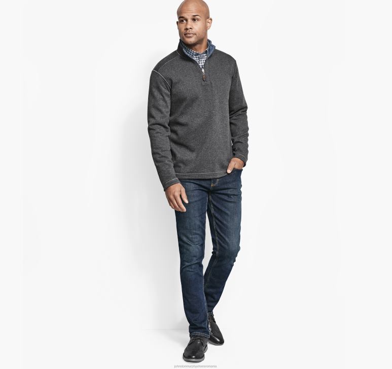 cărbune/albastru 6FF4F623 bărbați Johnston  Murphy fermoar solid reversibil îmbrăcăminte