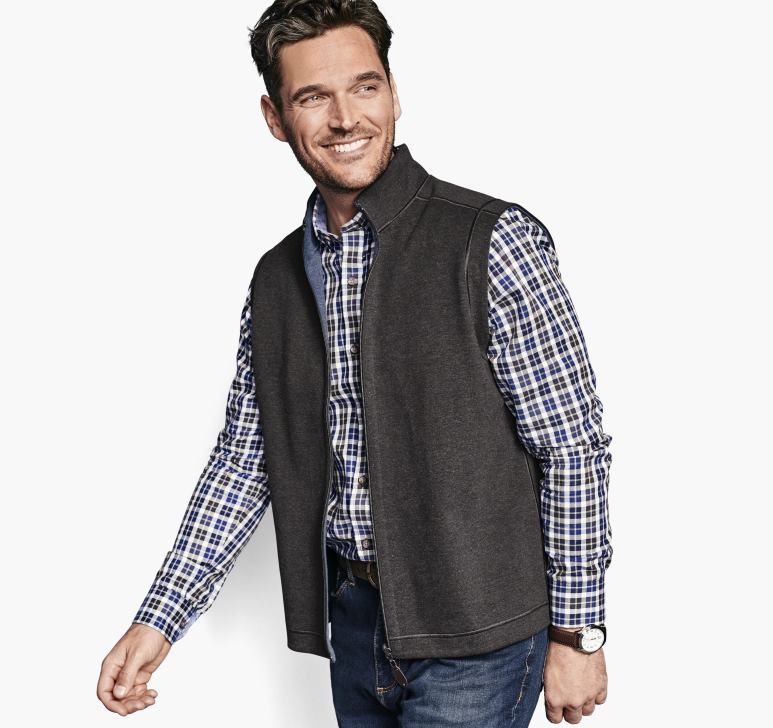 cărbune/albastru 6FF4F695 bărbați Johnston  Murphy vestă solidă reversibilă îmbrăcăminte