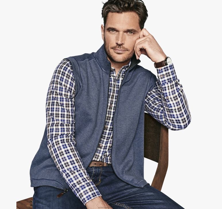 cărbune/albastru 6FF4F695 bărbați Johnston  Murphy vestă solidă reversibilă îmbrăcăminte
