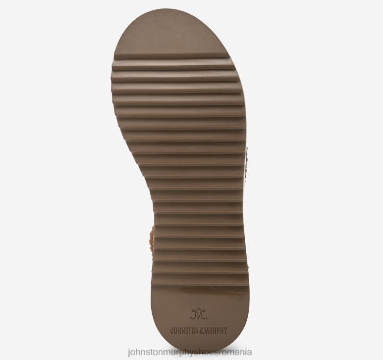 fața din piele artificială cognac 6FF4F1233 femei Johnston  Murphy sandală țesută grație pantofi