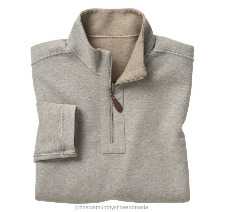 fulgi de ovaz/gri deschis 6FF4F705 bărbați Johnston  Murphy fermoar solid reversibil îmbrăcăminte