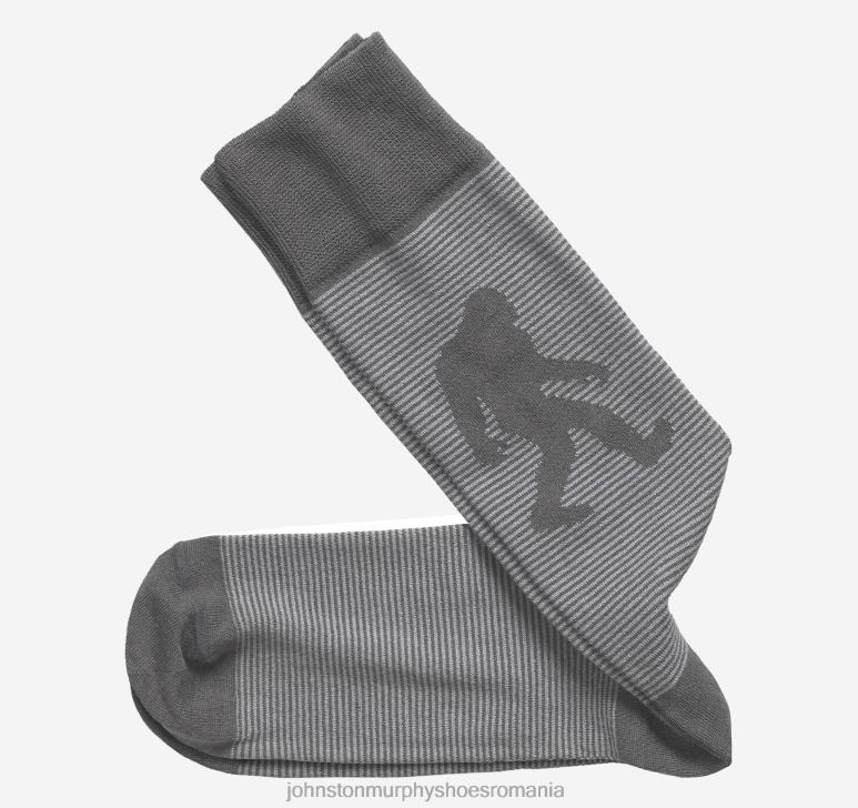 gri 6FF4F1156 bărbați Johnston  Murphy șosete yeti în dungi accesorii