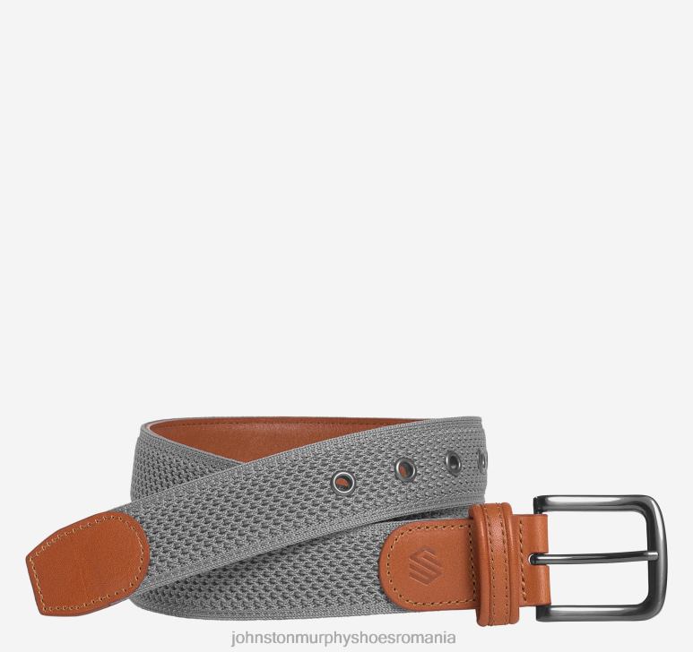 gri 6FF4F1177 bărbați Johnston  Murphy curea din tricot amherst accesorii