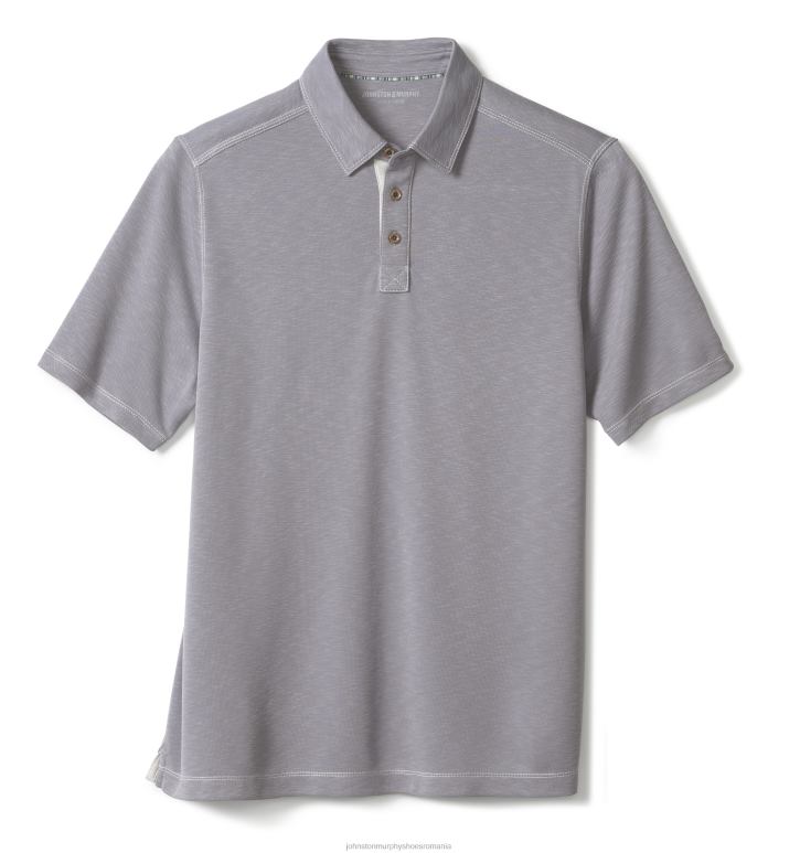 gri 6FF4F504 bărbați Johnston  Murphy polo vintage slub îmbrăcăminte