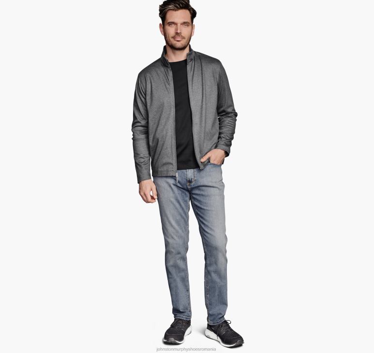gri 6FF4F633 unisex Johnston  Murphy imprimare texturată xc4 cu fermoar complet îmbrăcăminte