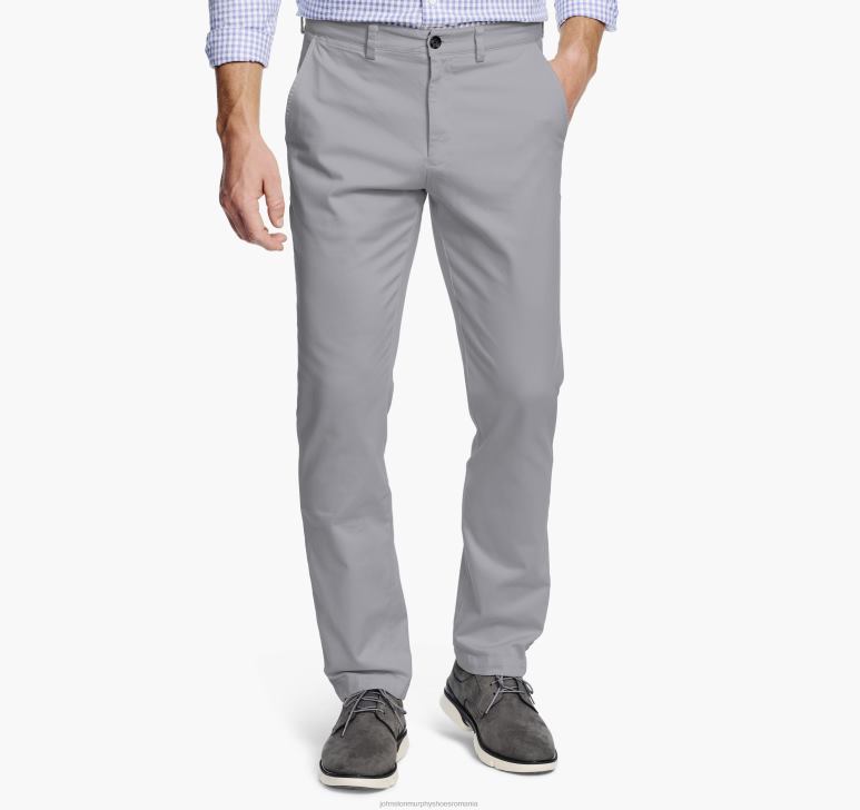 gri deschis 6FF4F498 bărbați Johnston  Murphy pantaloni chino spalati îmbrăcăminte