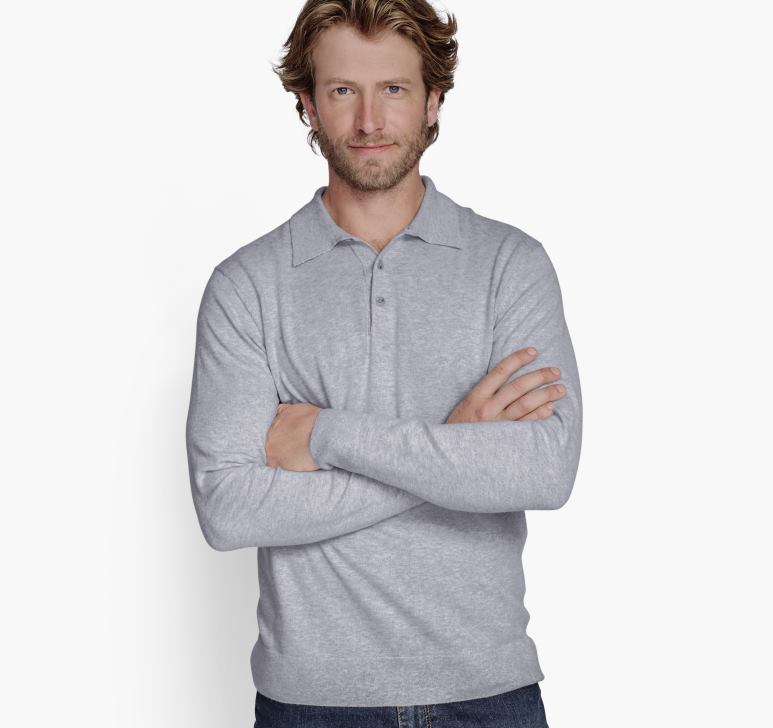 gri deschis 6FF4F830 unisex Johnston  Murphy pulover polo îmbrăcăminte