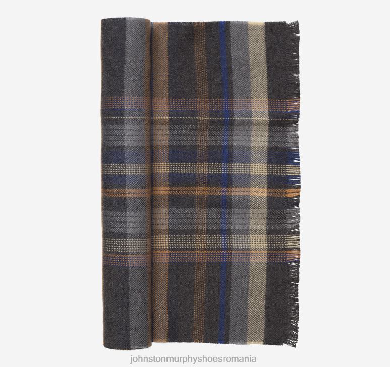 gri/camel multi 6FF4F1164 bărbați Johnston  Murphy eșarfă în oase de pește accesorii