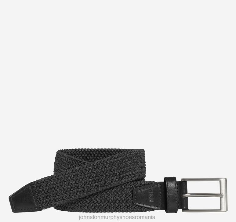 negru 6FF4F1436 băiat Johnston & Murphy curea din tricot stretch pentru băieți accesorii