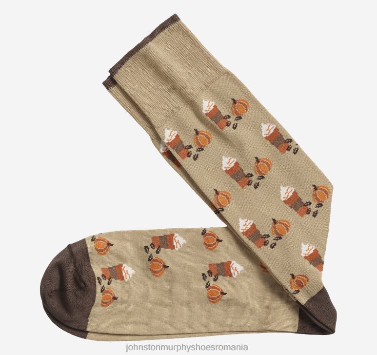 kaki 6FF4F961 bărbați Johnston & Murphy șosete latte cu condimente de dovleac accesorii