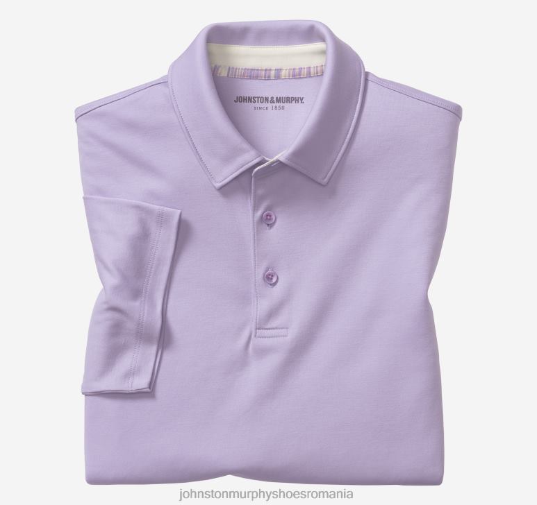Violet 6FF4F540 bărbați Johnston & Murphy polo din bumbac lichid îmbrăcăminte