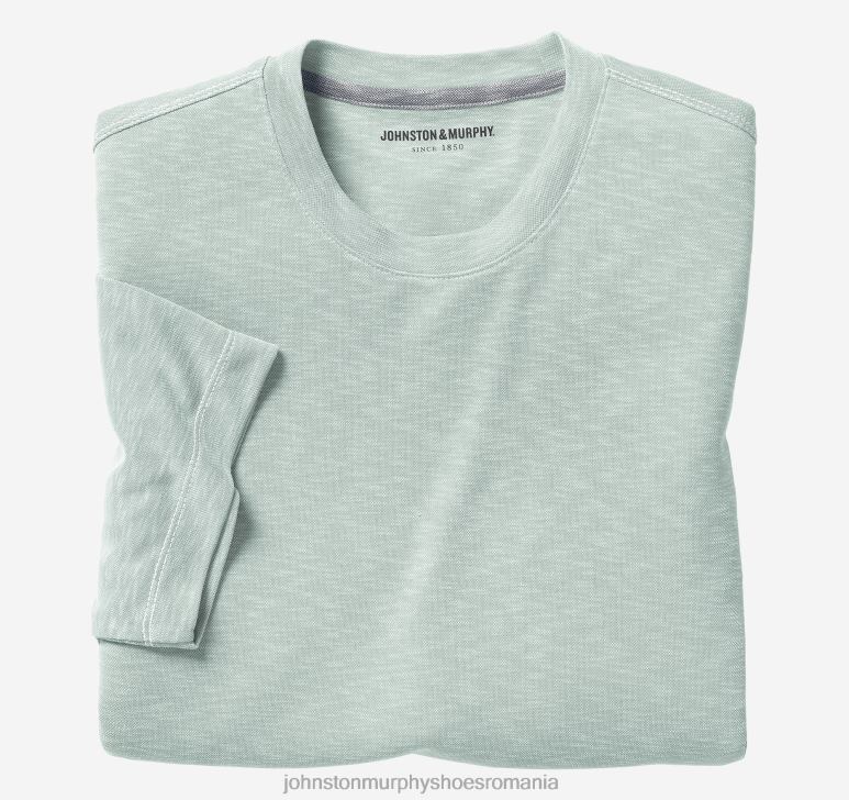 mentă 6FF4F539 bărbați Johnston & Murphy tricou vintage cu decolteu slub îmbrăcăminte
