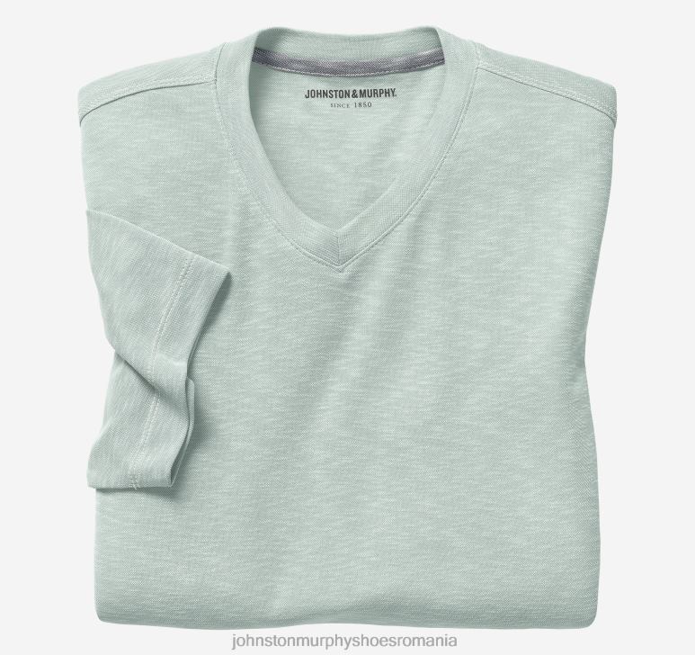 mentă 6FF4F713 bărbați Johnston & Murphy tricou vintage cu decolteu în V îmbrăcăminte