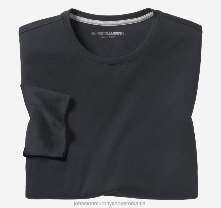 negru 6FF4F720 bărbați Johnston & Murphy tricou esențial cu mânecă lungă îmbrăcăminte